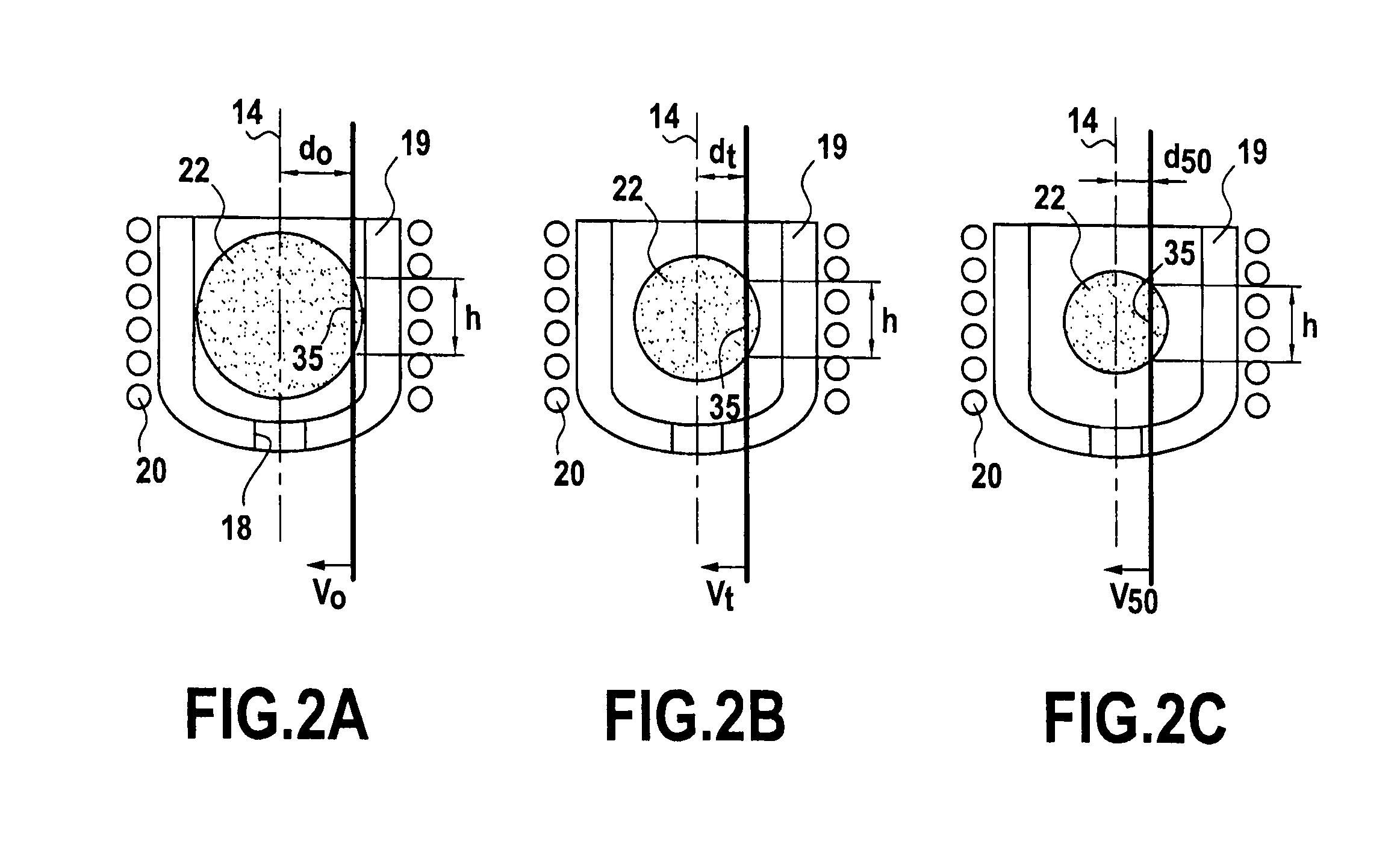 A method and a device for coating ceramic material fibers in metal by a liquid technique