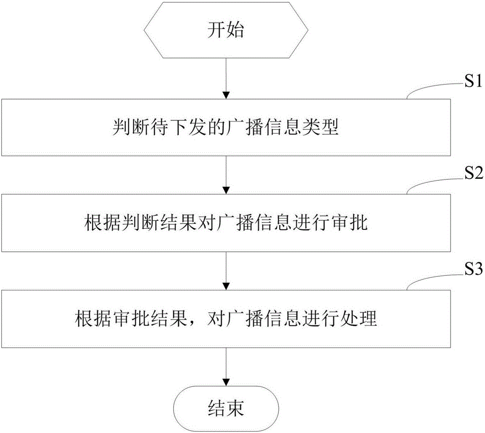 Broadcast message issuing method and system