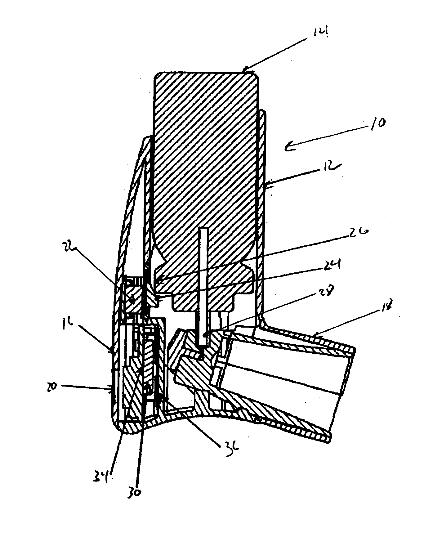 Apparatus for electronic dosage counter