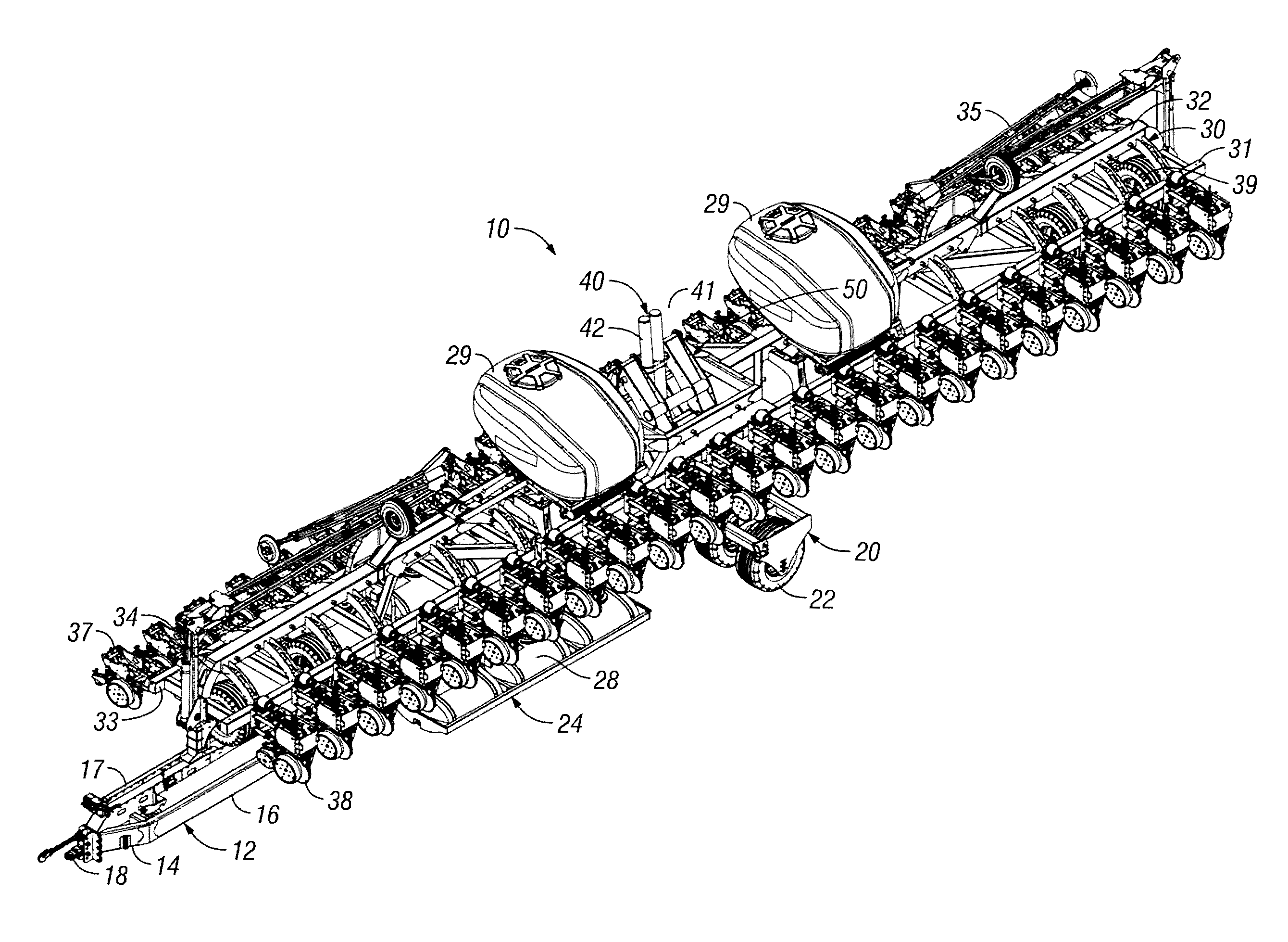 Lift and rotate agricultural implement