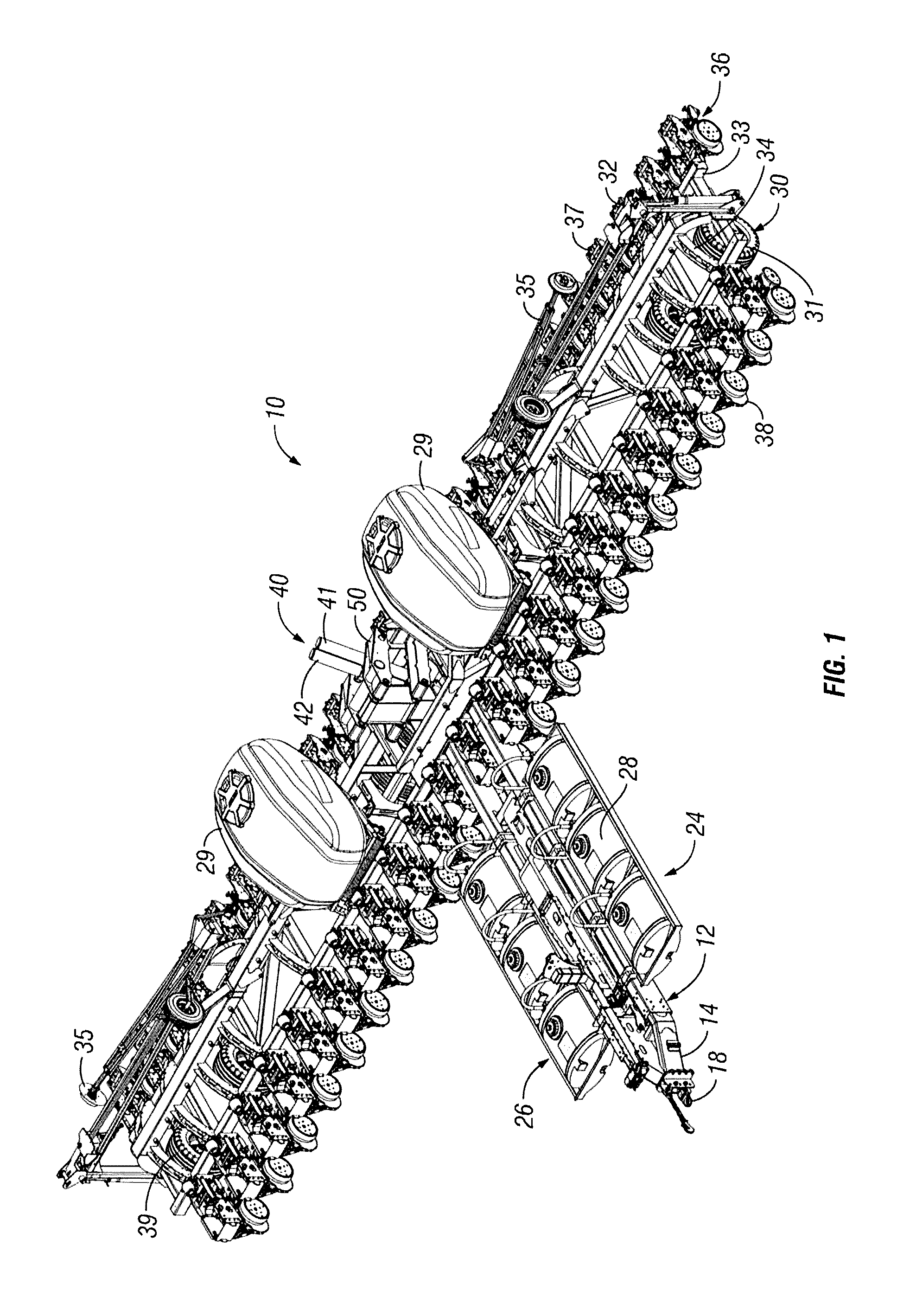 Lift and rotate agricultural implement