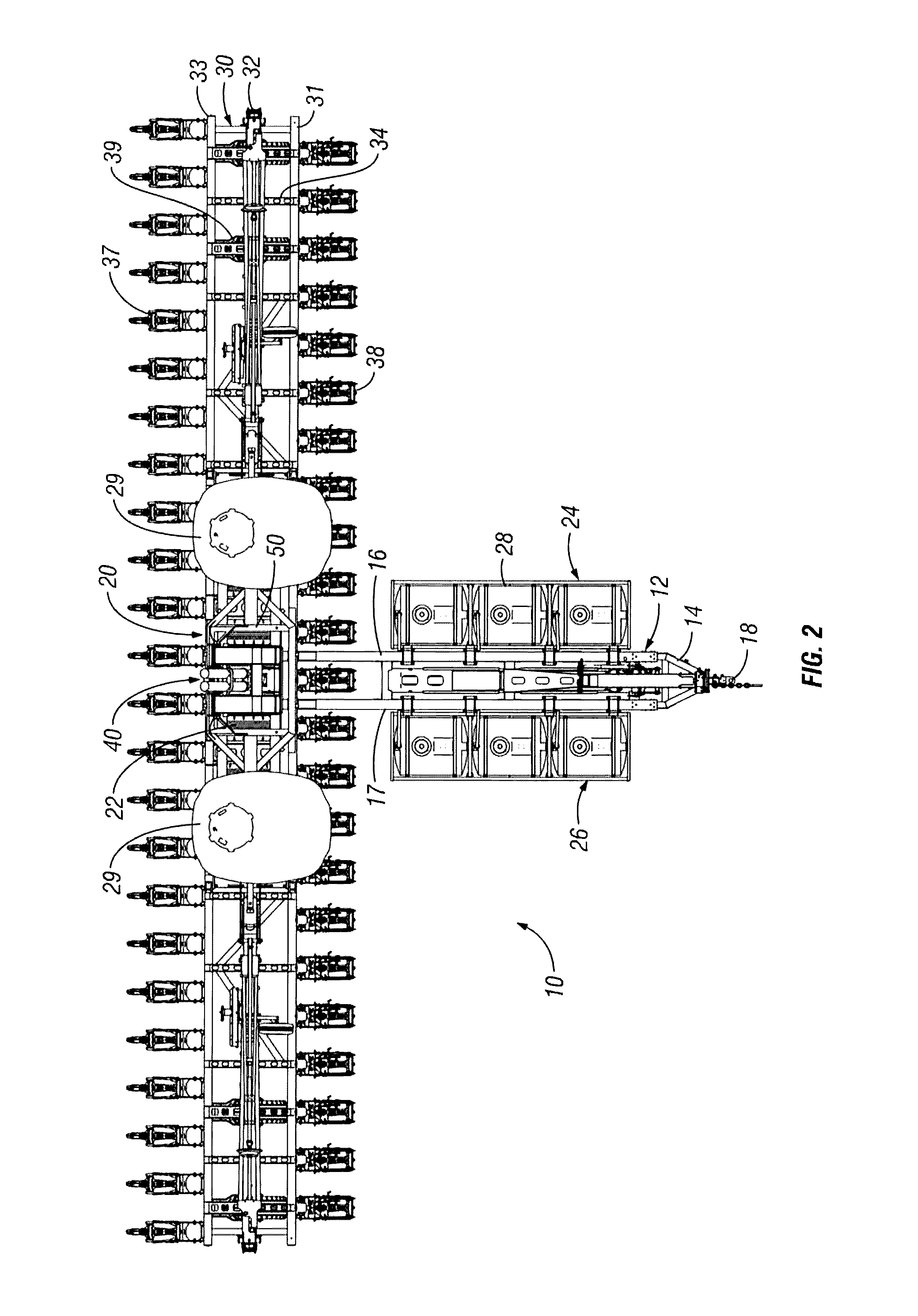 Lift and rotate agricultural implement