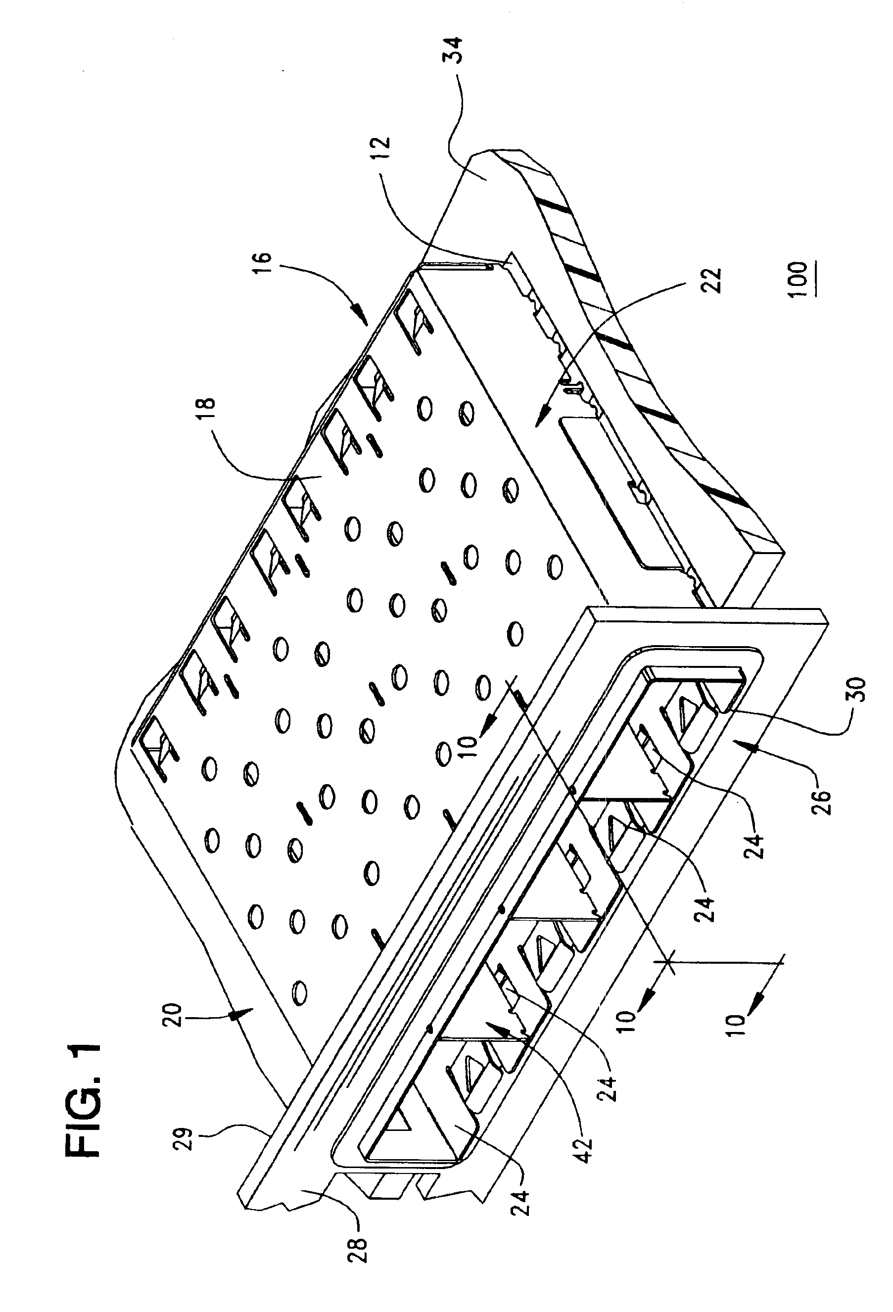 Shielding cage with improved EMI shielding gasket construction