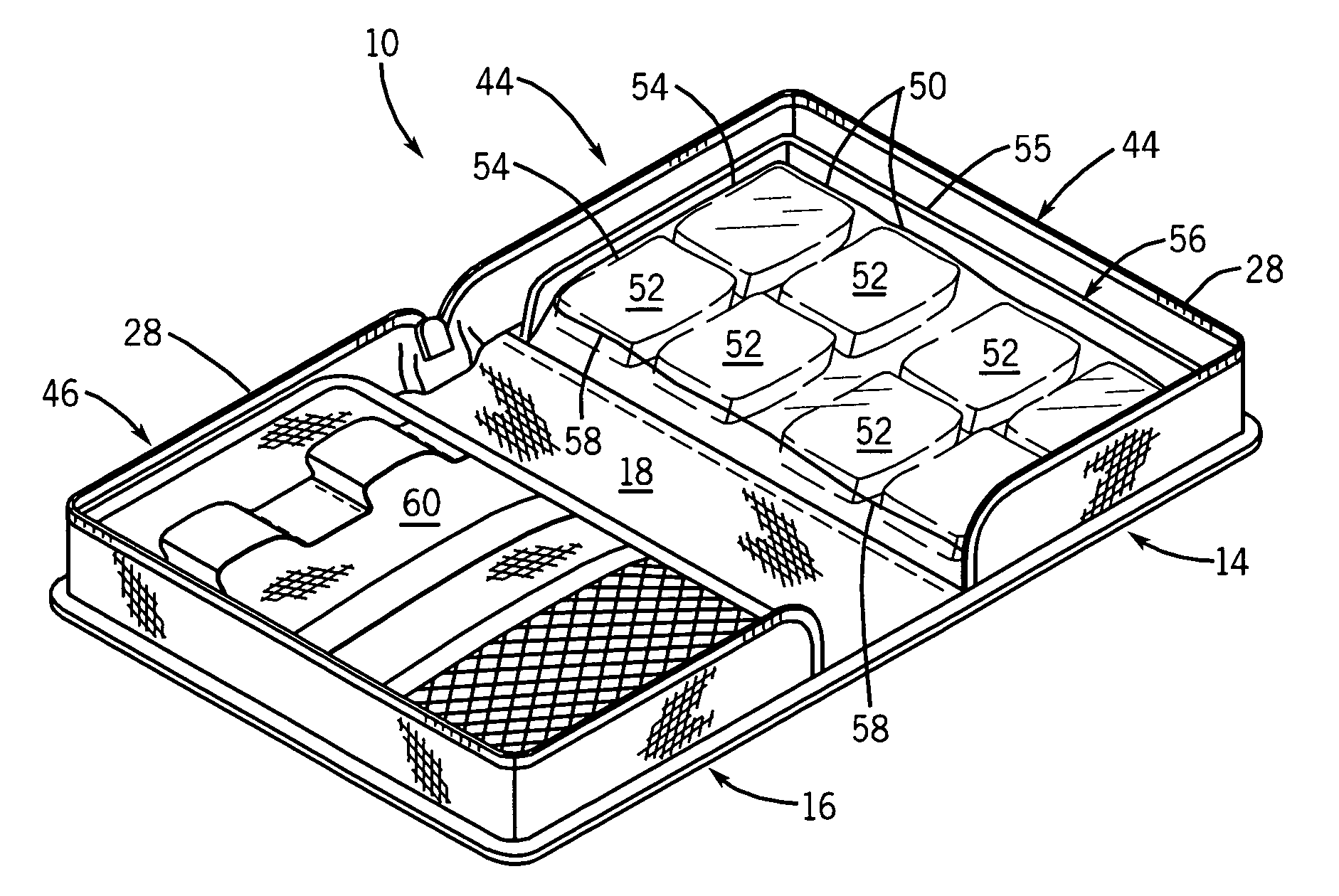 Portable cold pack case for carrying medicine and medical accessories