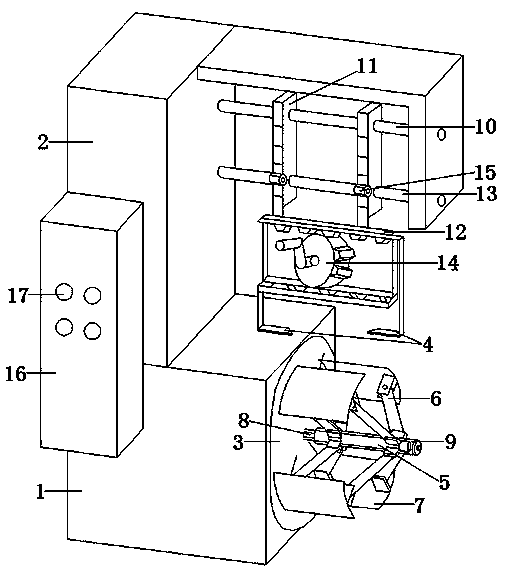 Energy-saving type waste tire cutting device