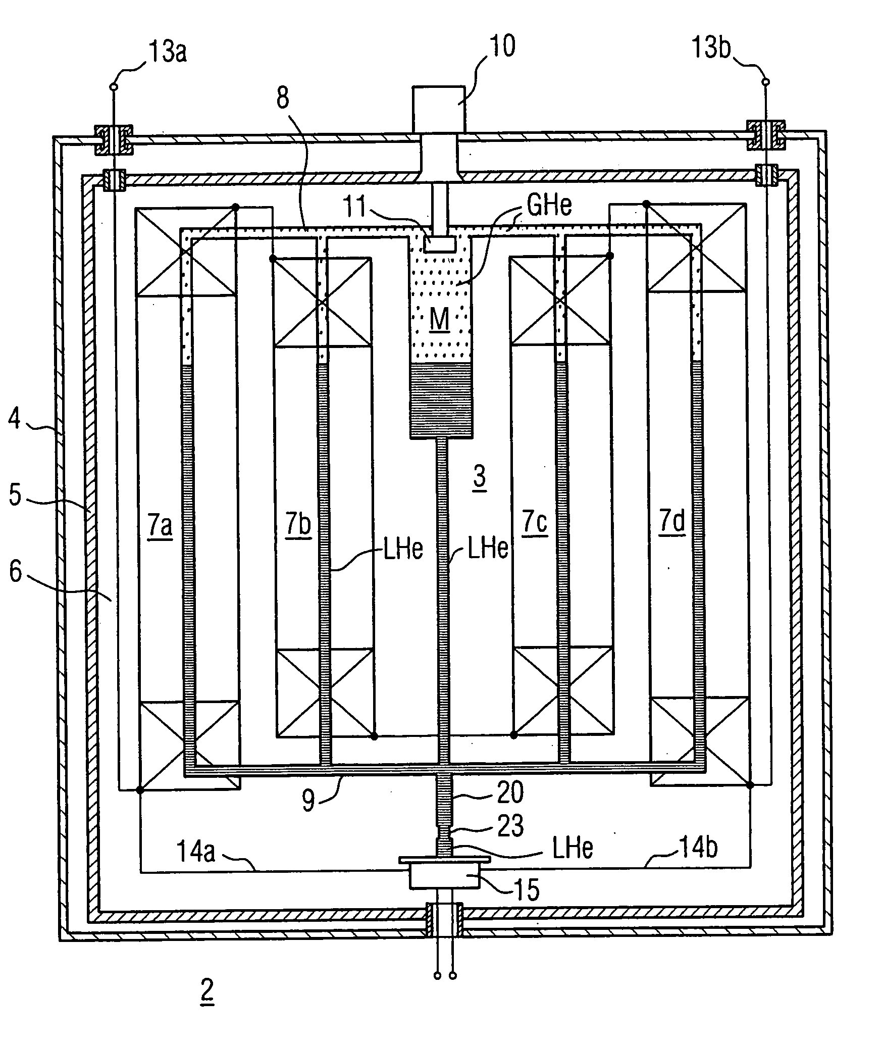 Superconducting device having cryosystem and superconducting switch