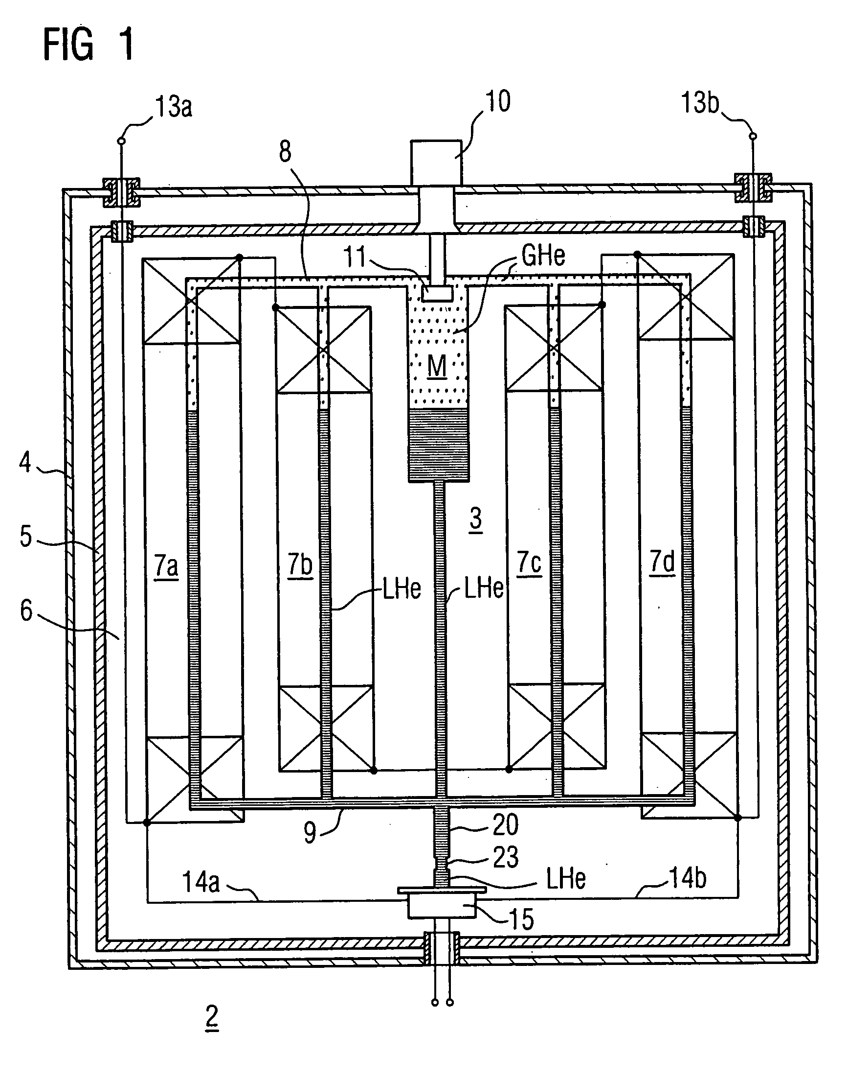 Superconducting device having cryosystem and superconducting switch