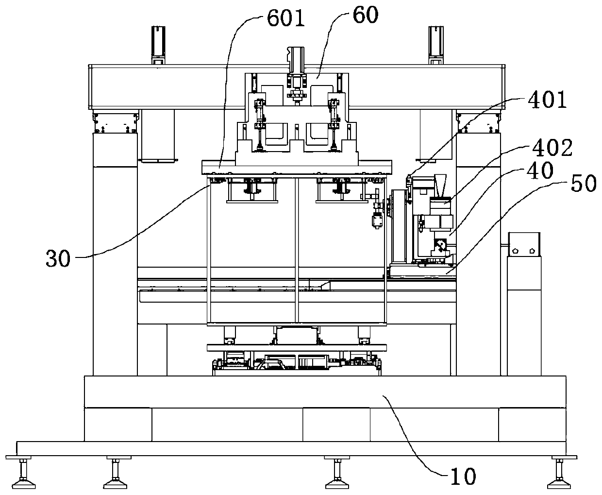 Laser cutting device for noninvasive OLED glass substrate