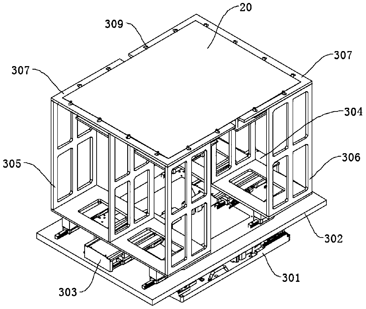 Laser cutting device for noninvasive OLED glass substrate