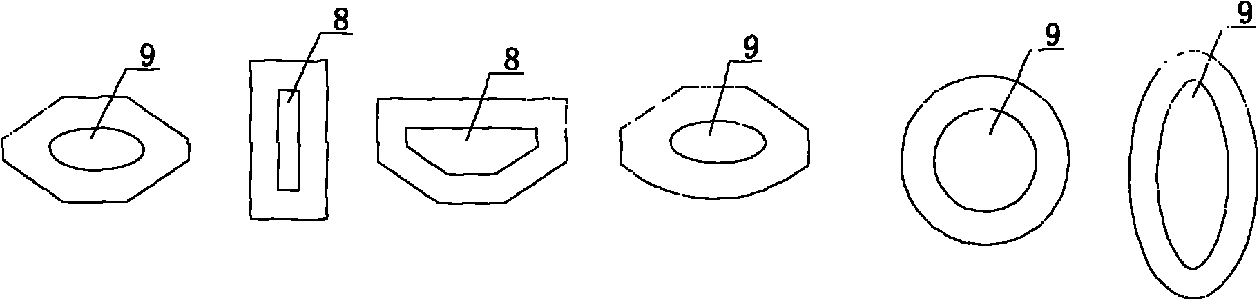 Light-material hollow floor system internal mould