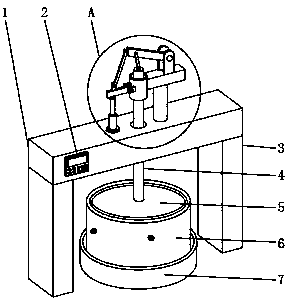 Novel squeezing machine capable of relieving lower pressure degree