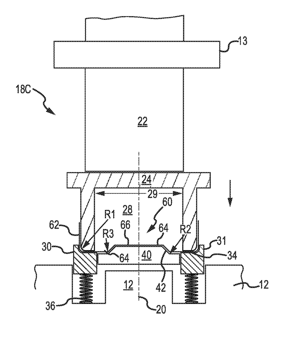 Method and apparatus of forming a deboss in a closed end of a metallic cup