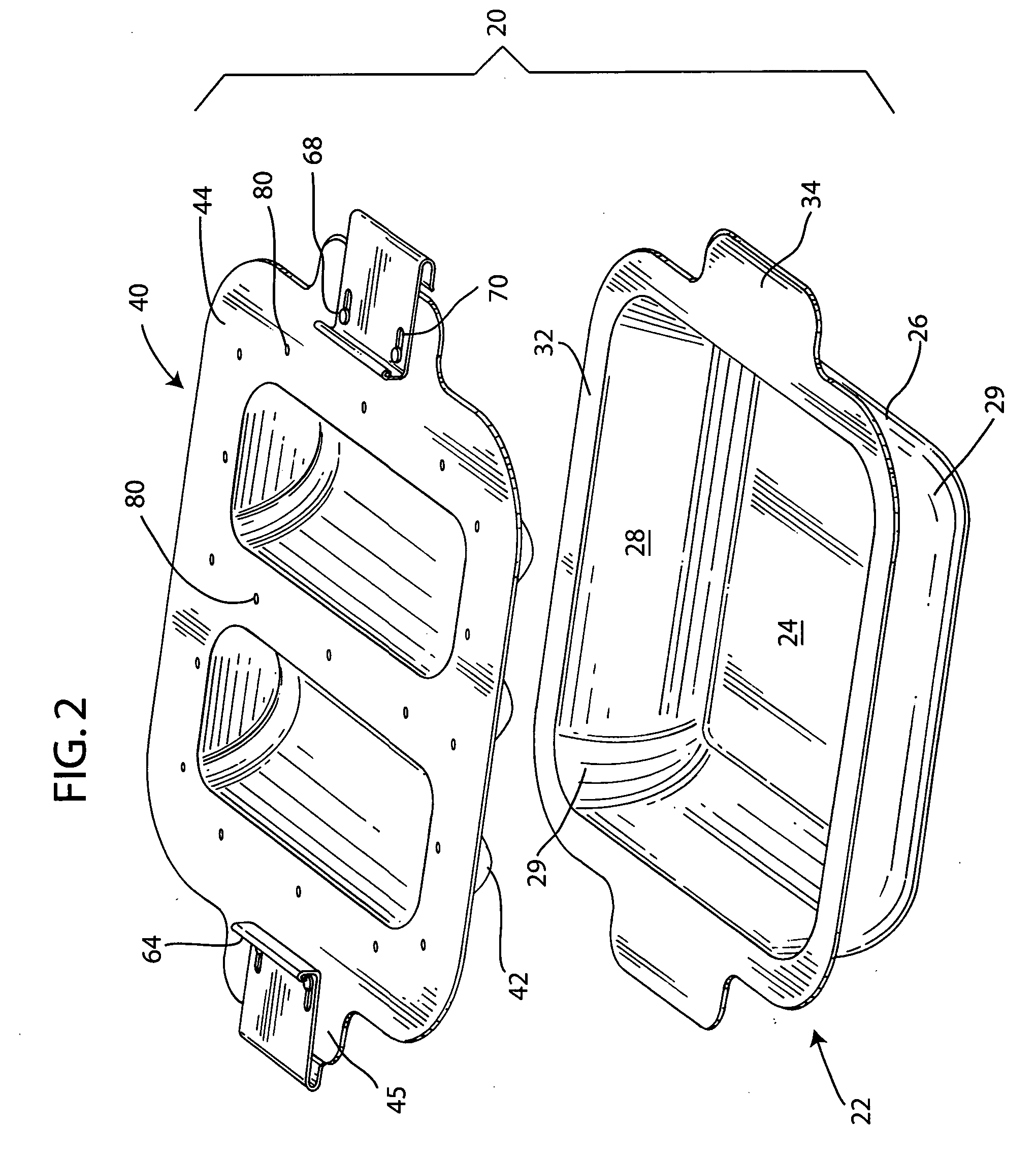 Rectangular cake pan assembly