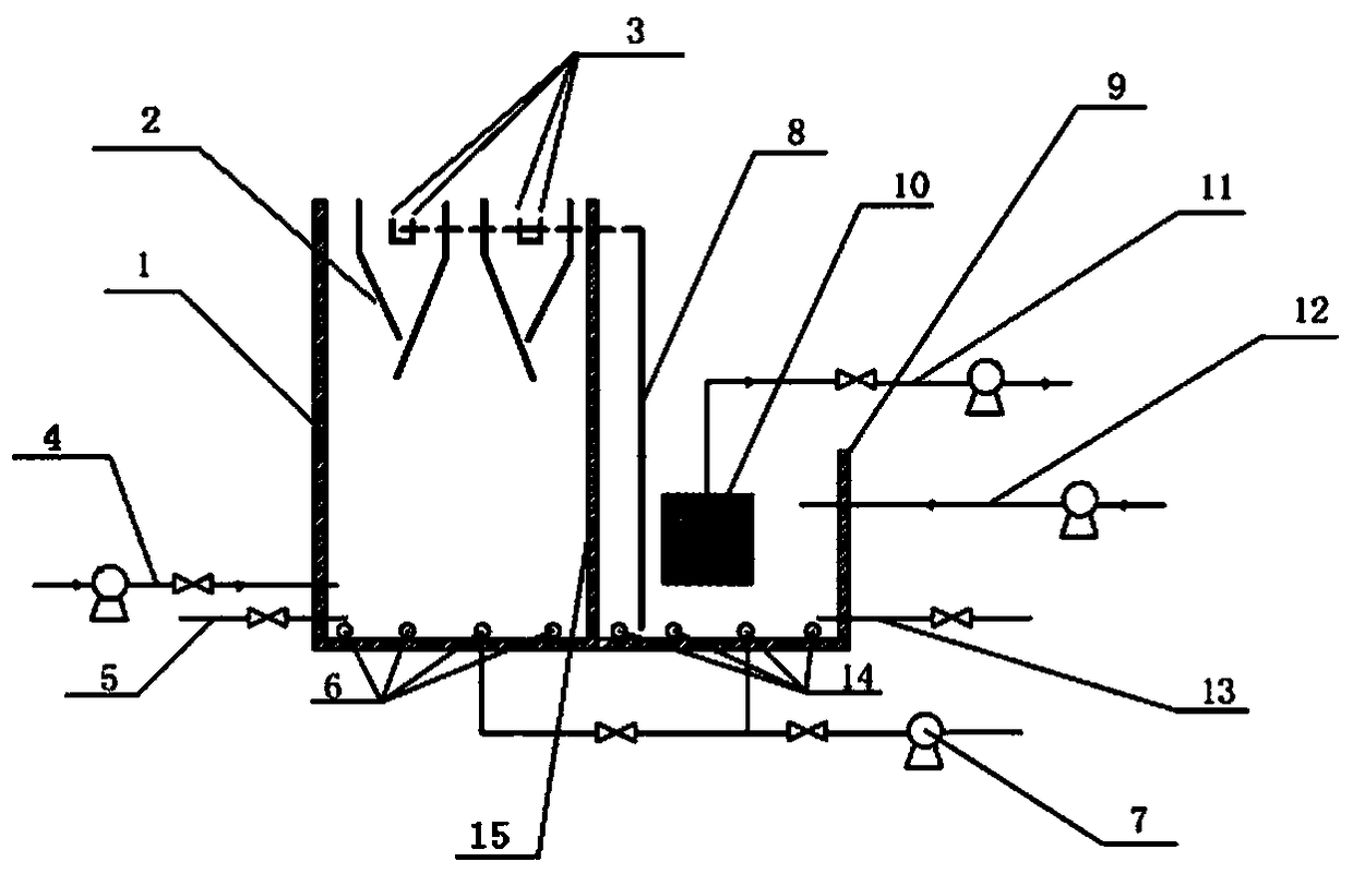 An adsorption-membrane separation water treatment device and method enhanced by excess sludge