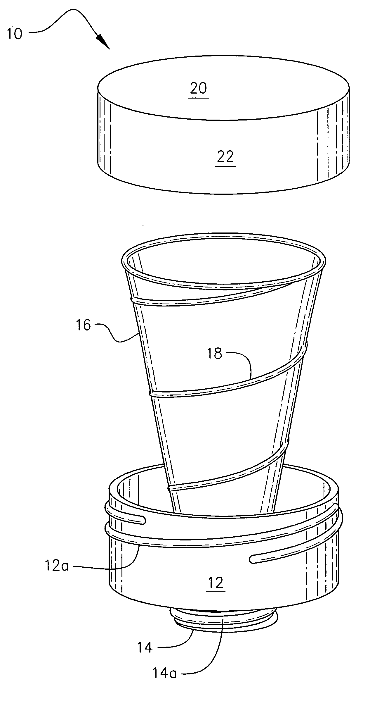 Self-deploying funnel