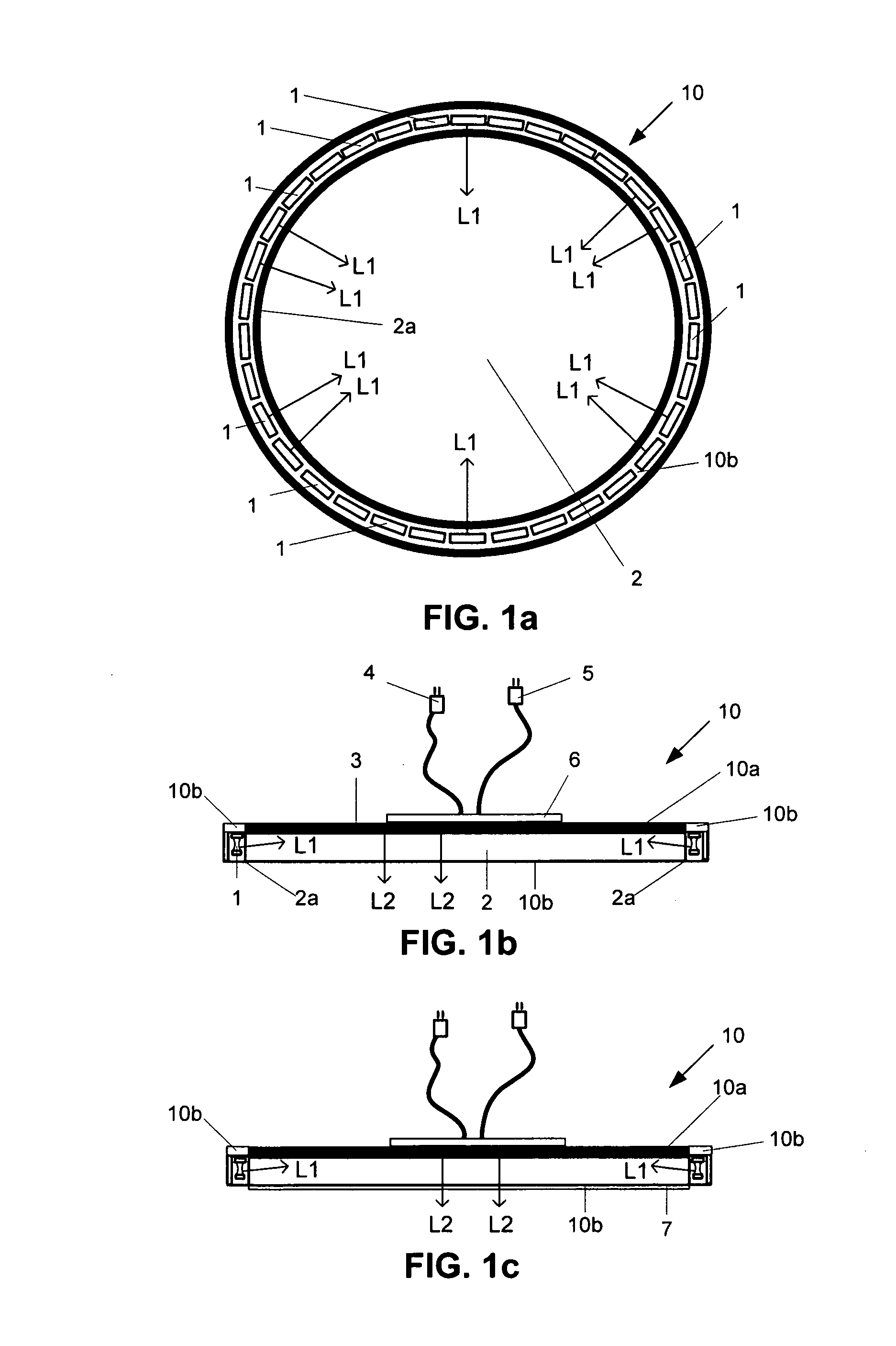 Circular LED panel light