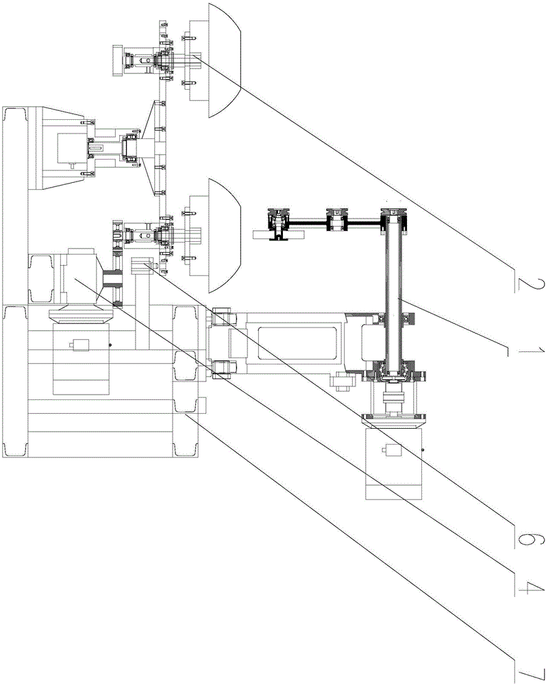 Rocker arm type automatic pot grinding machine