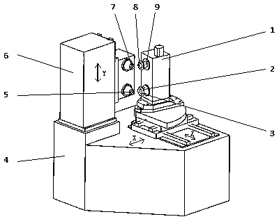 Machining machine tool for spiral bevel gears