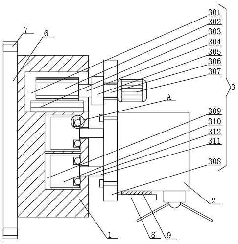 Wall surface ground penetrating radar detection data rapid acquisition device