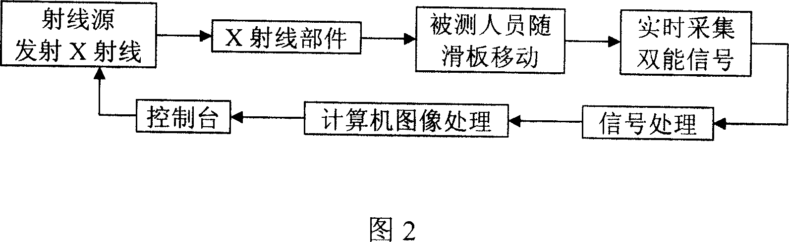 System for inspecting hiding objects inside-outside human body by central radiated dual-energy X-ray