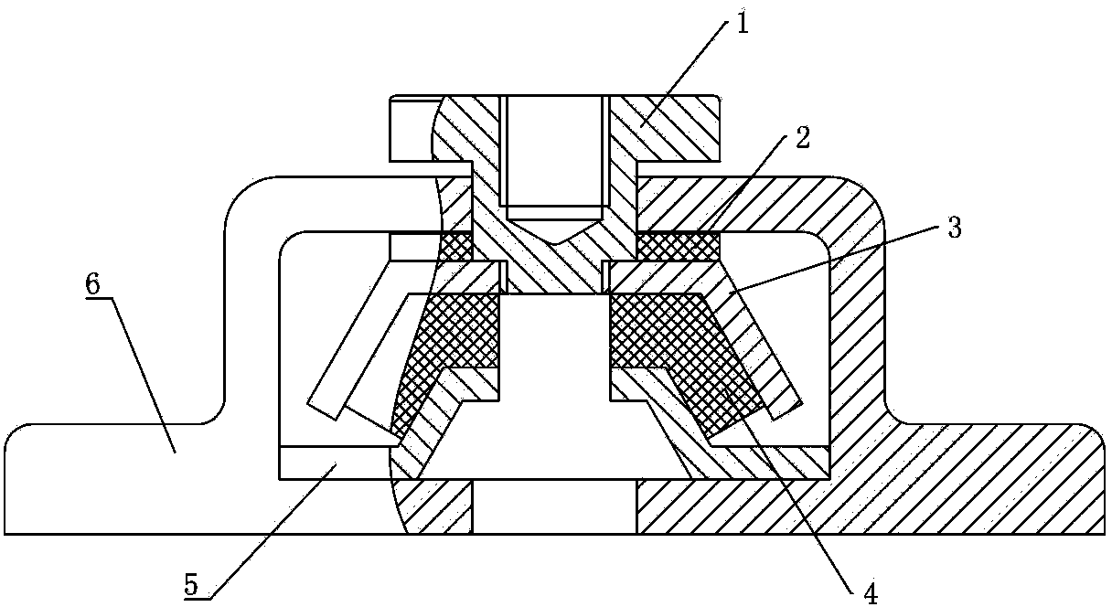 Composite damping shock absorber for textile machinery