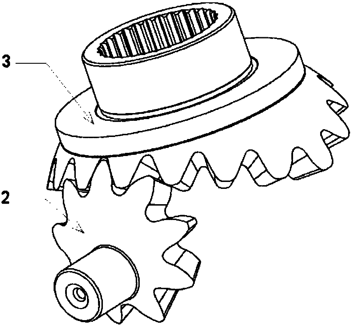 Slip-limiting differential mechanism with noncircular bevel gear