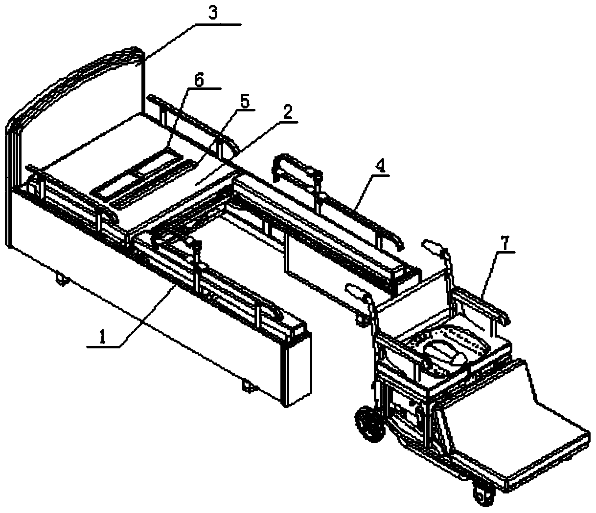 A multifunctional nursing bed