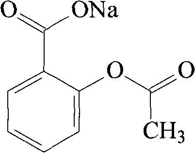 Solid preparation of sodium aspirin and sodium pravastatin medicinal composition