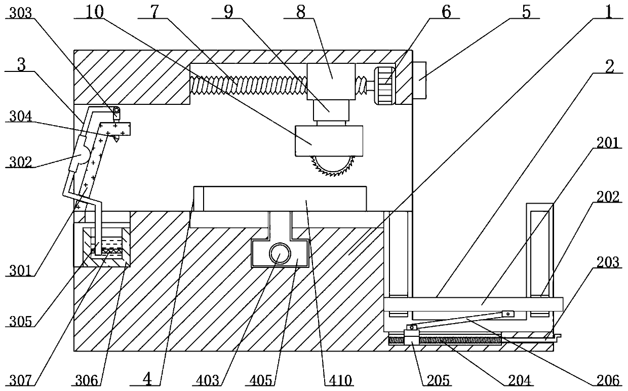 Environment-friendly composite board production cutoff device