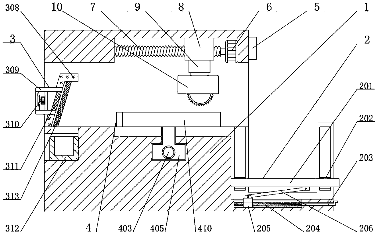 Environment-friendly composite board production cutoff device