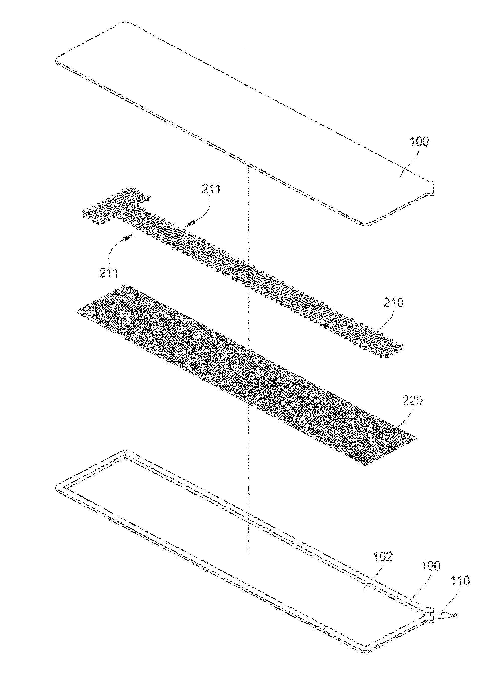 Capillary structure of heat plate