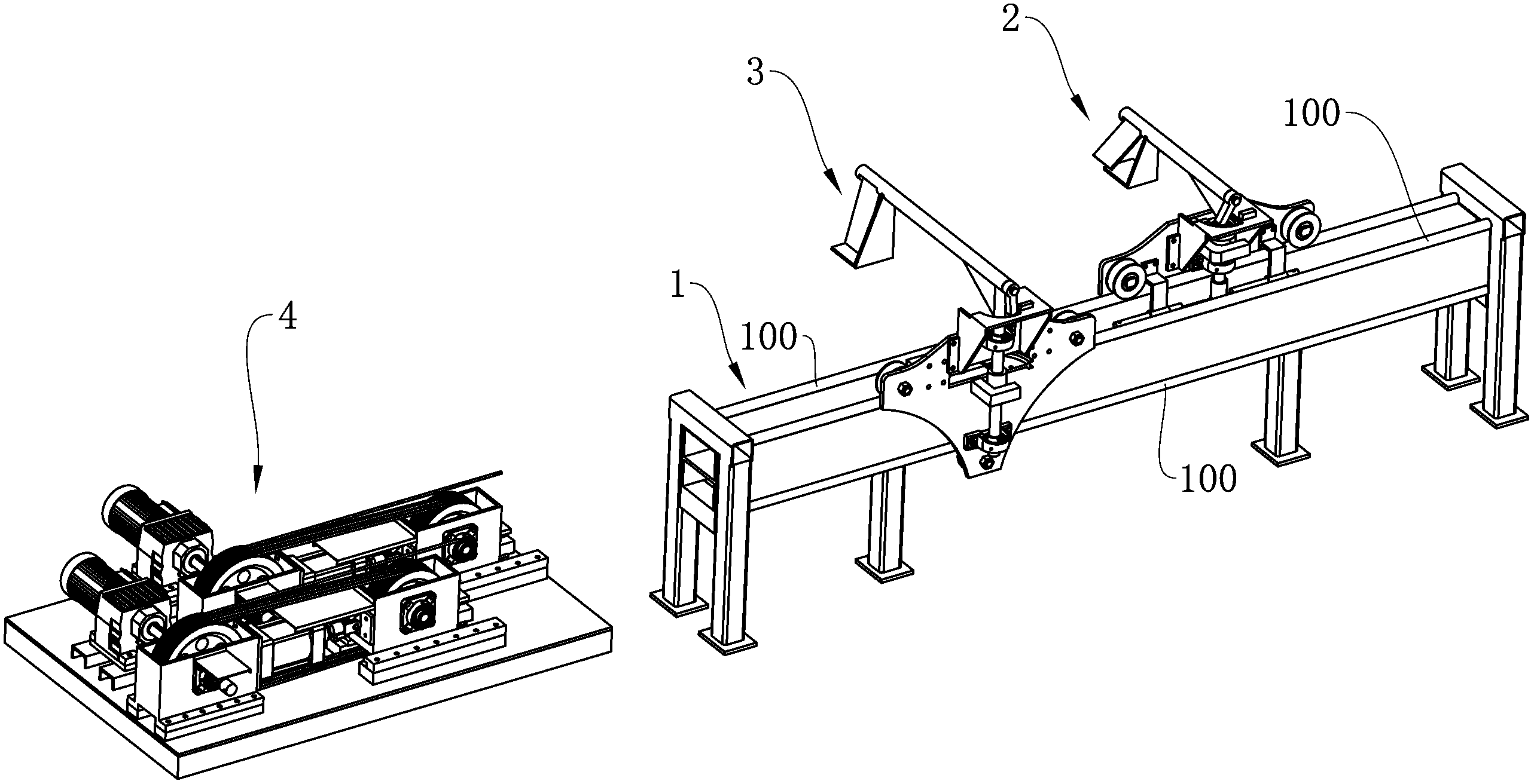 Simple aluminum section traction system