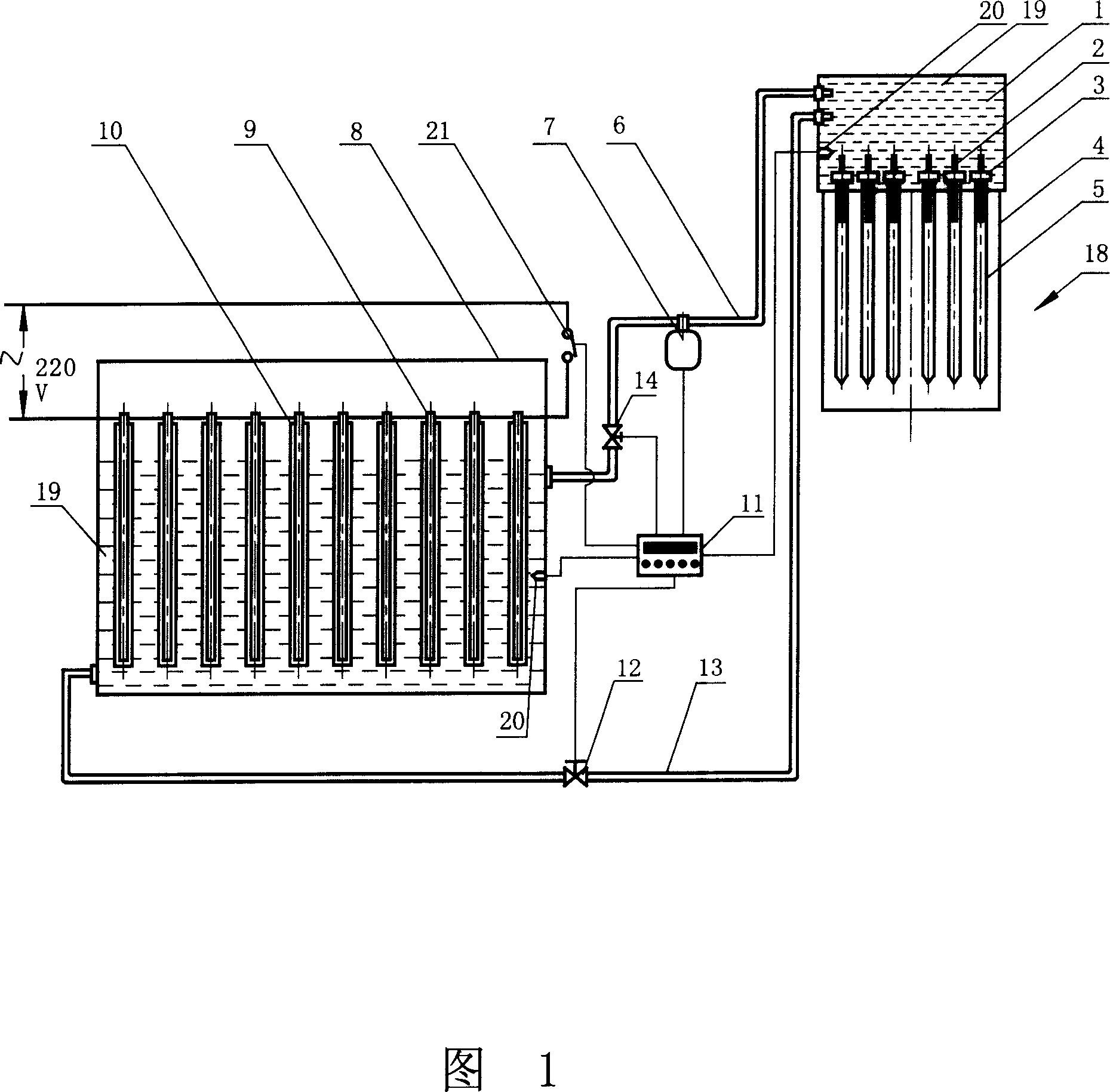 Automatic power variable energy-saving heating with solar energy