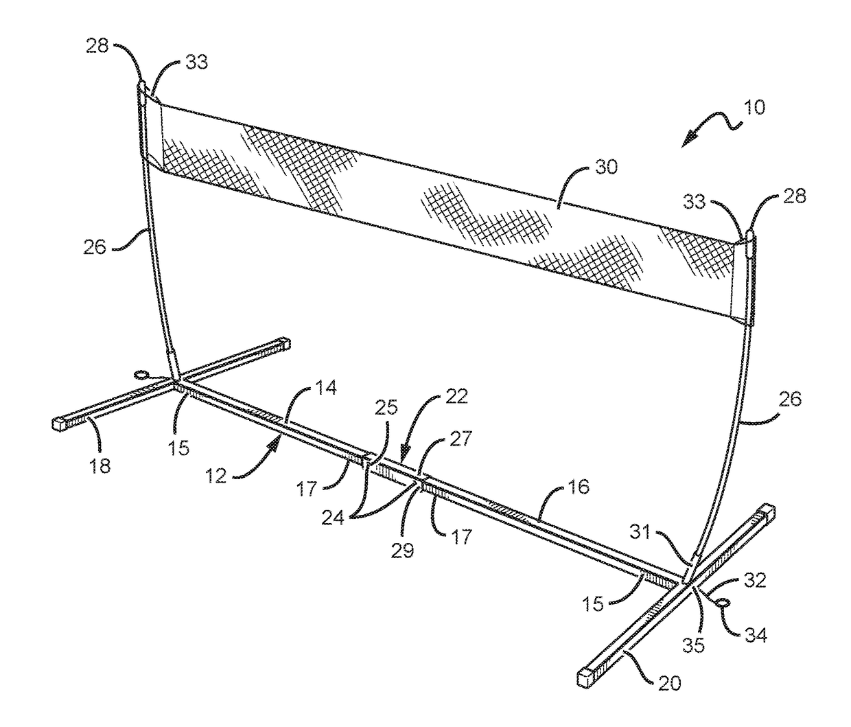 Ball net structure with alterable base