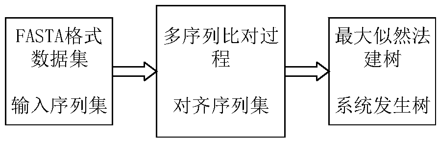 Phylogenetic tree construction method based on sequence pattern mining algorithm