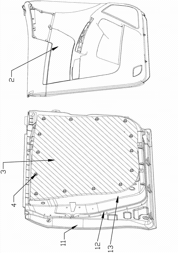 Novel vehicle door for constraining deformation caused by side impact