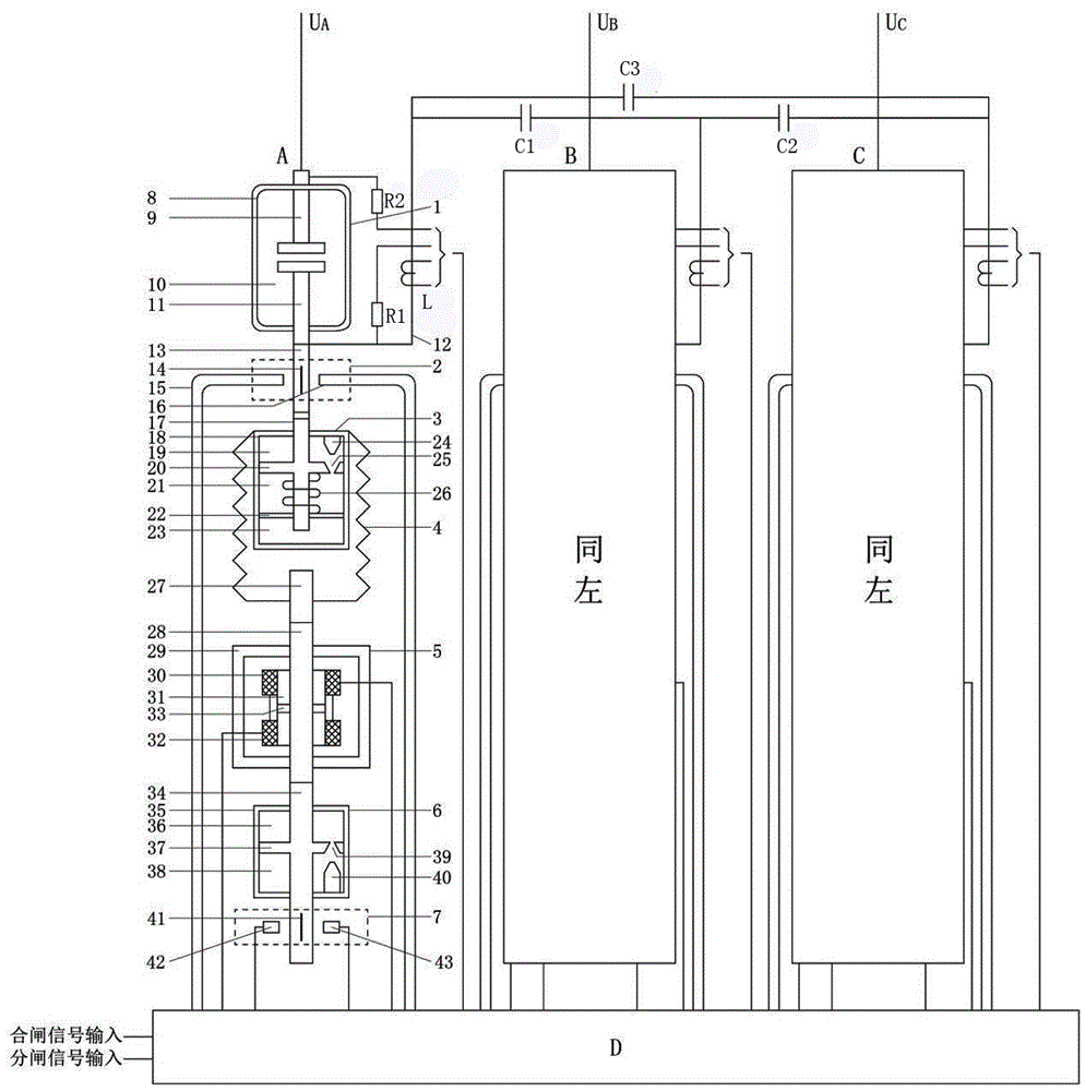 Intelligent circuit breaker for shunt capacitor bank switching based on flexible opening and closing technology