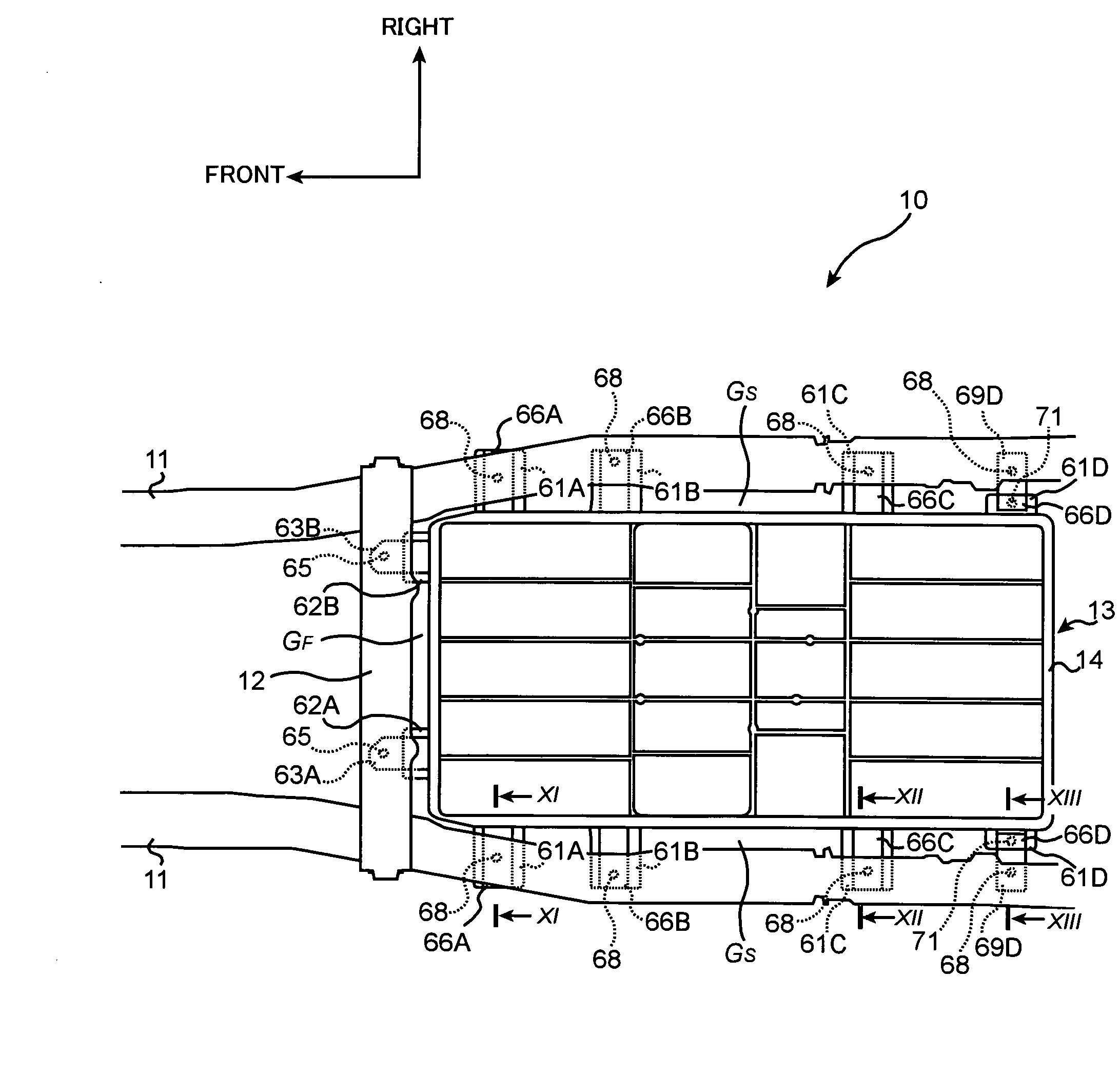 Structure for mounting batteries onto electric vehicles