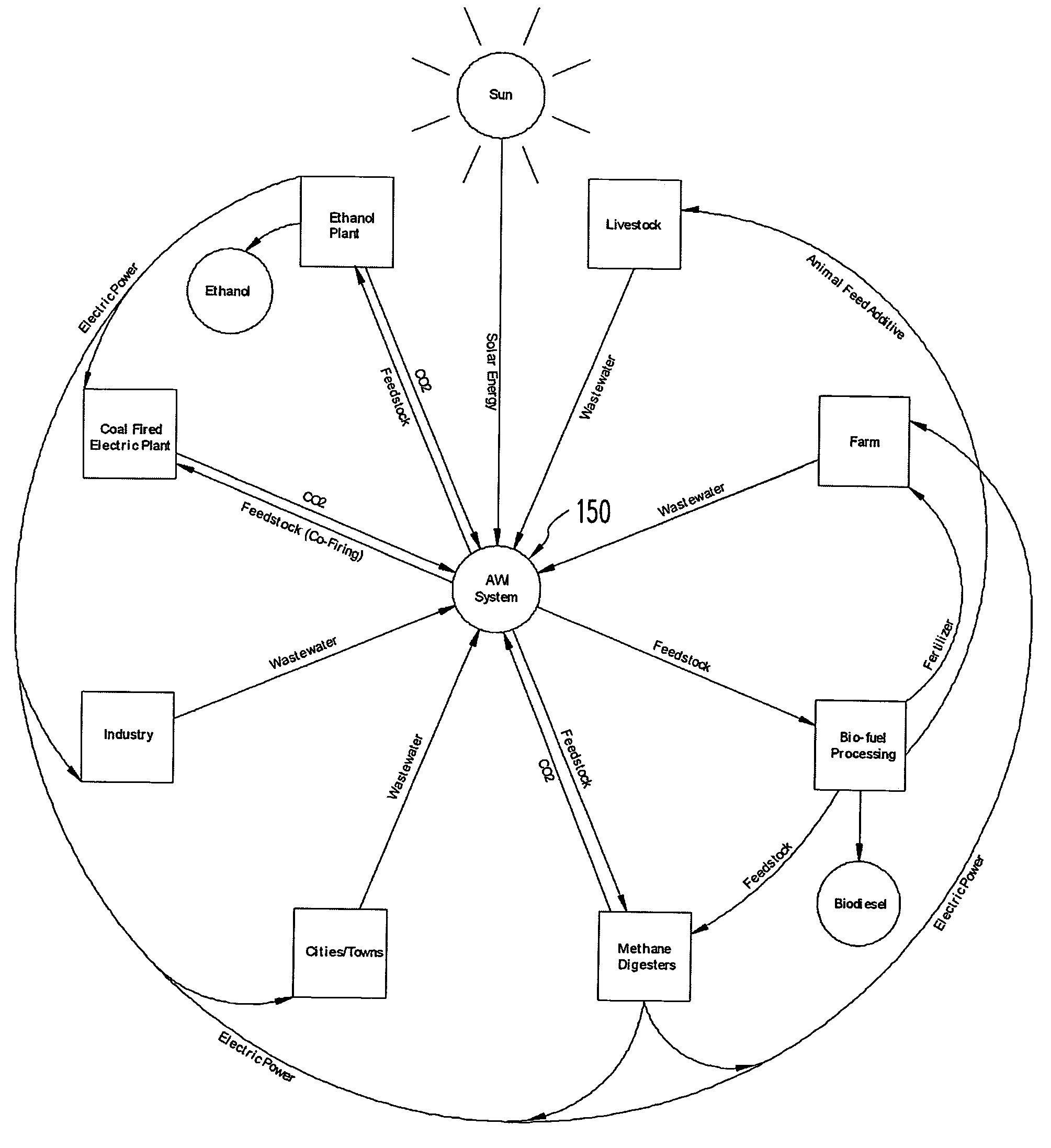 System and method for biological wastewater treatment and for using the byproduct thereof