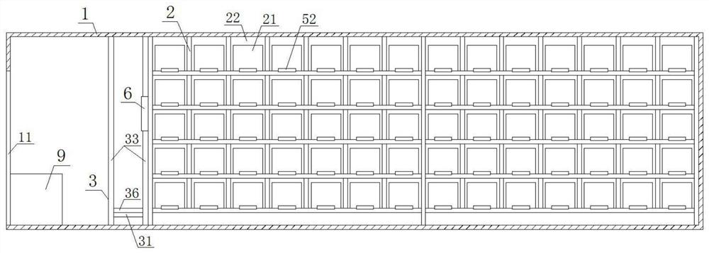 Container type warehouse capable of feeding and discharging cargos automatically and working method thereof