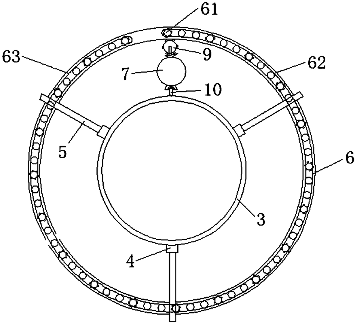 A rolling filming device for on-site pipeline flaw detection