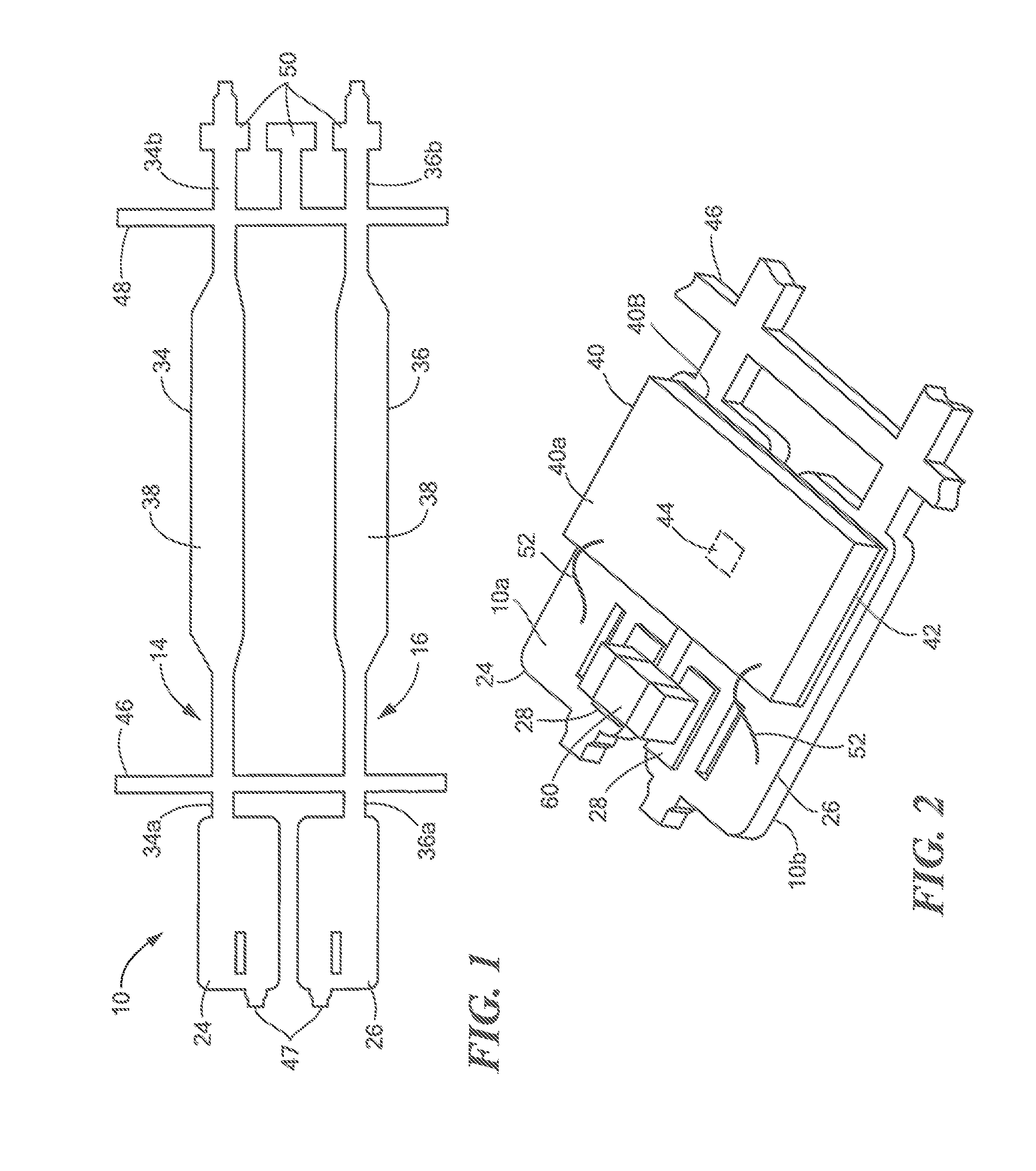 Integrated circuit package having a split lead frame