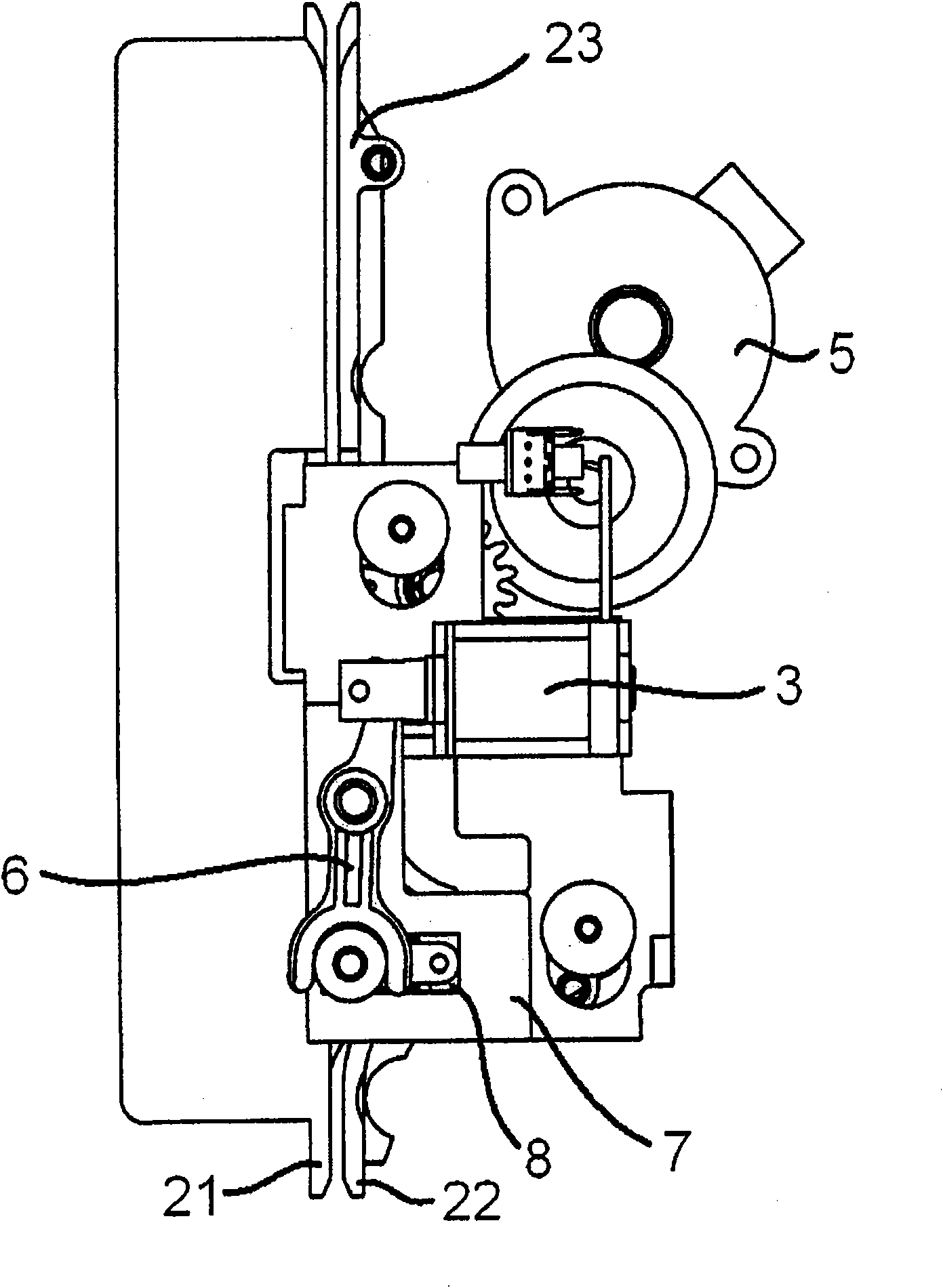 Three-way guide for redirecting sheet-shaped media