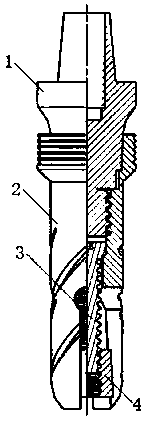 Inclined wedge-type expansion-type dental implantation device with expansion block