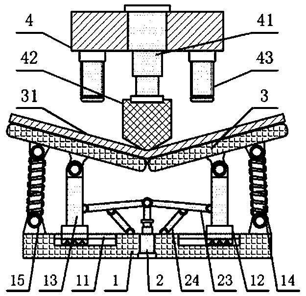 Intelligent carbon contact strip pressing machine with bracket edge folding function and using method thereof