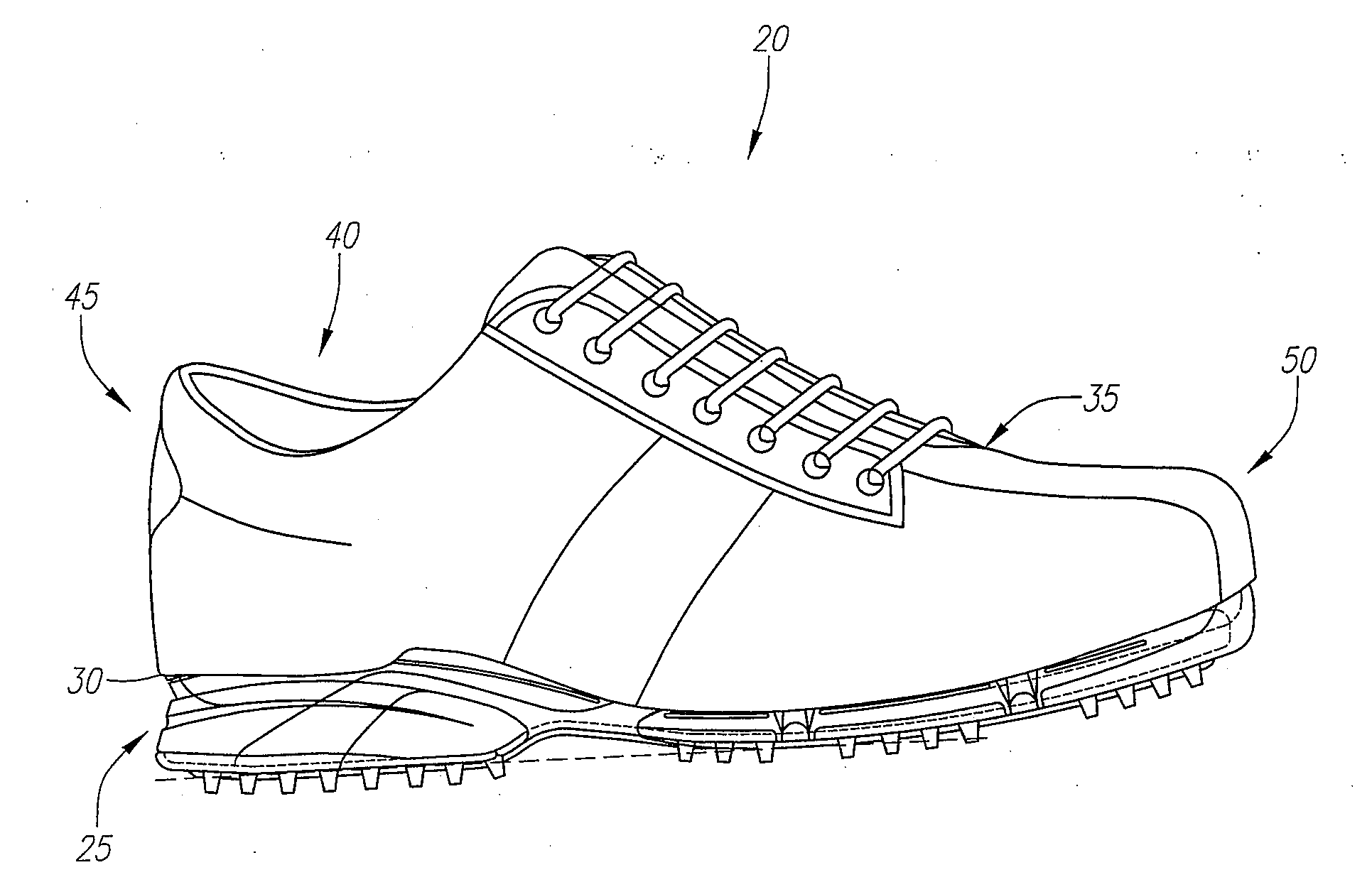 Chemically-treated Outsole Assembly for a Golf Shoe