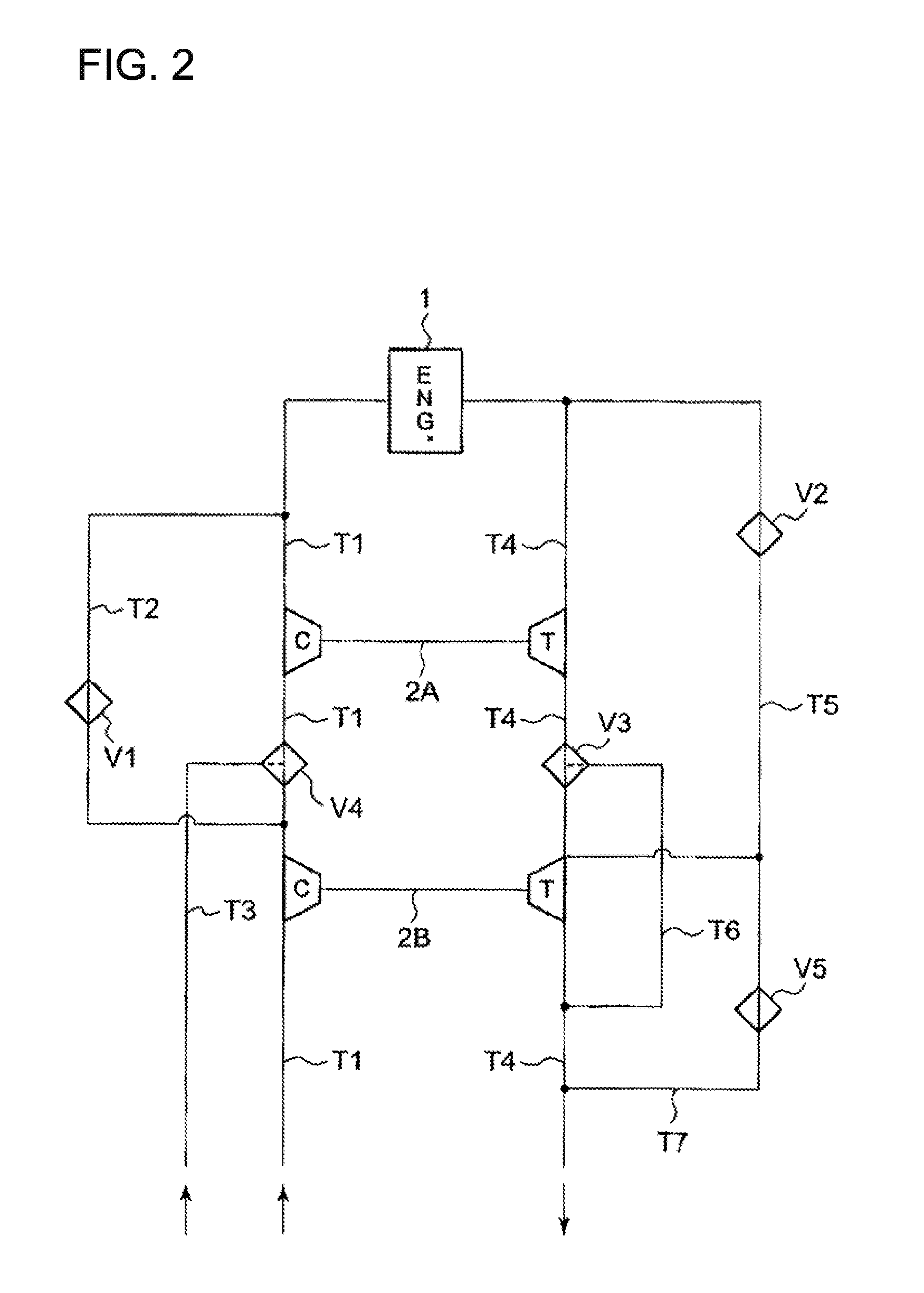 Turbocharging system for internal combustion engine