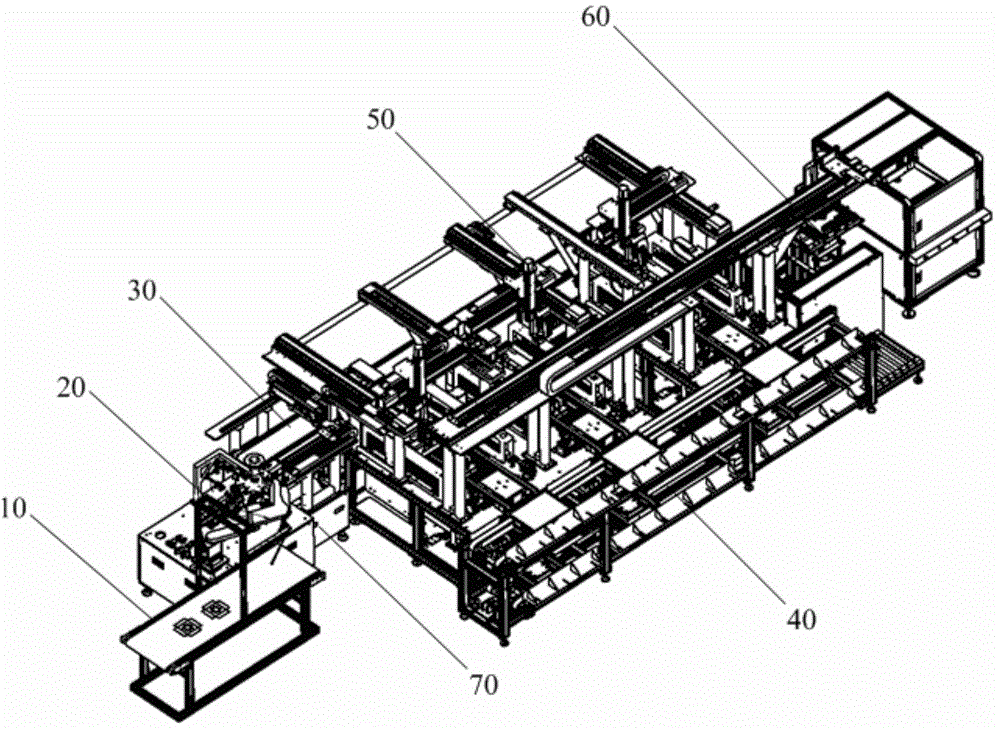 Liquid crystal module classified packaging device