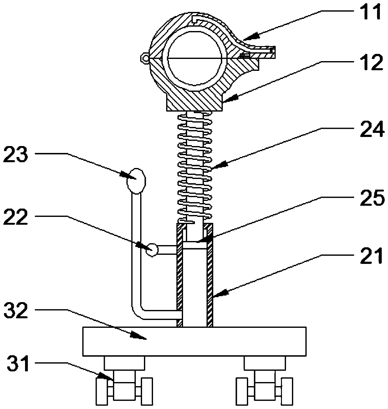 Fixing device for hemodialysis nursing