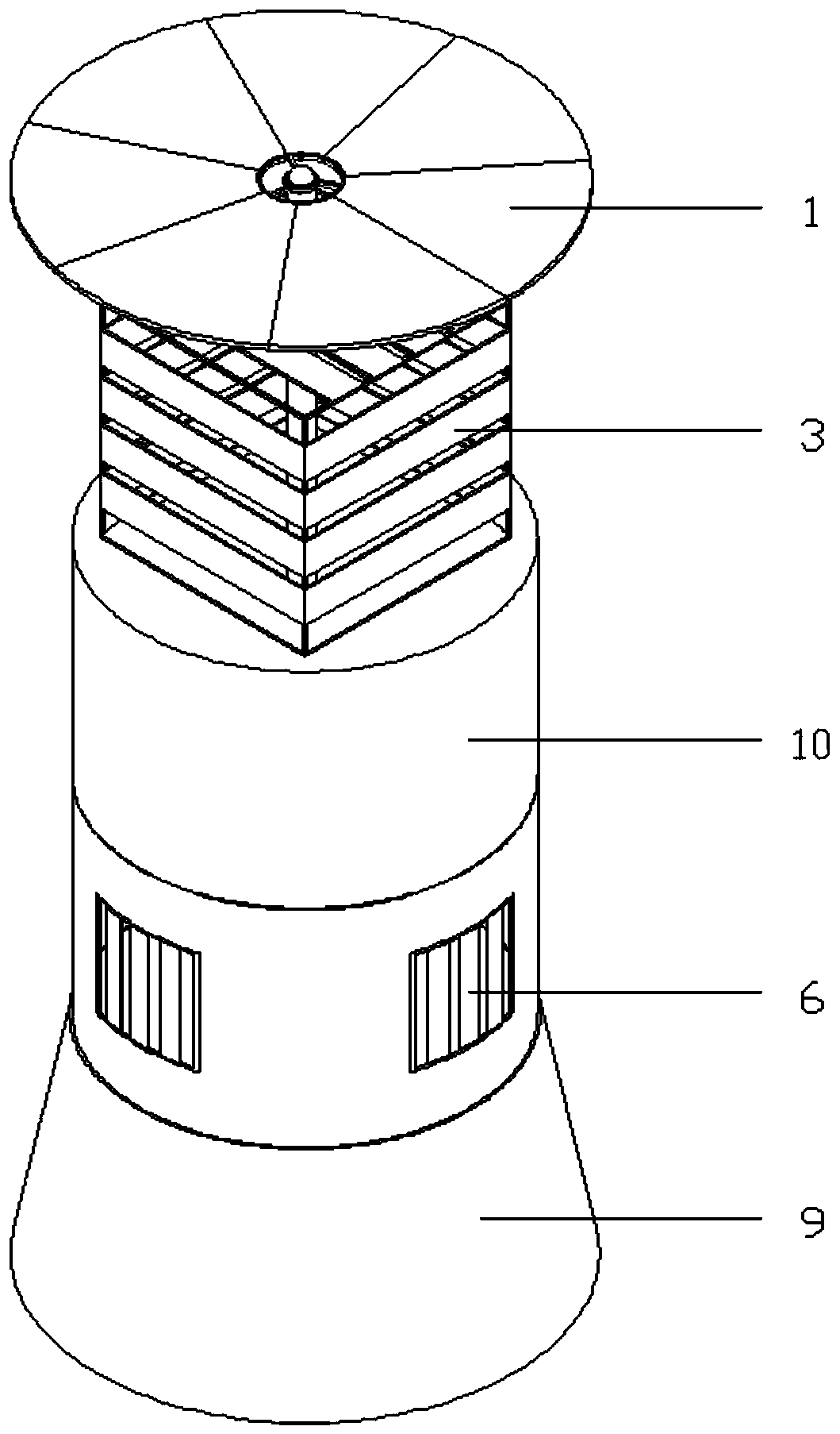 Regional purifying environmental protection landscape lamp